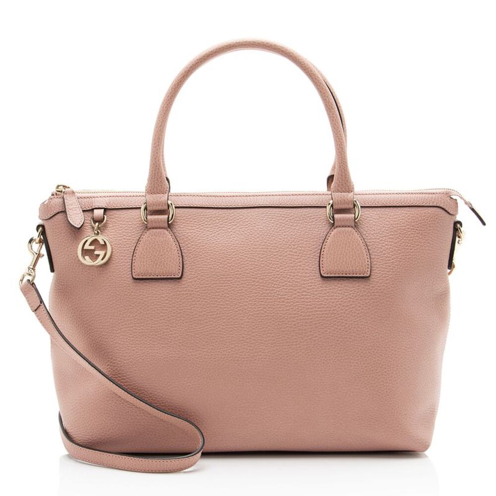 Gucci Leather GG Charm Large Satchel